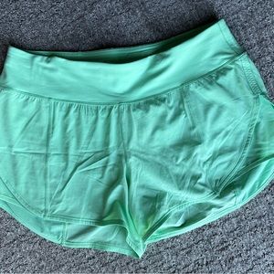 Lululemon shorts size 8 hardly worn mint green